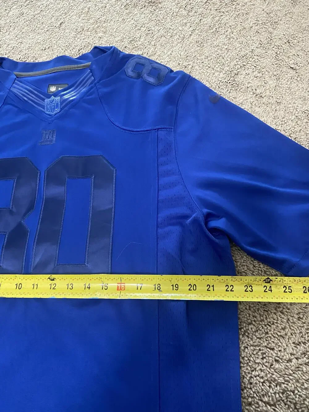 New York Giants Jersey Mens XL Blue NFL Football Victor Cruz 80 Nike On Field